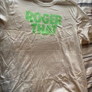 Nike white t shirt men xxl roger that